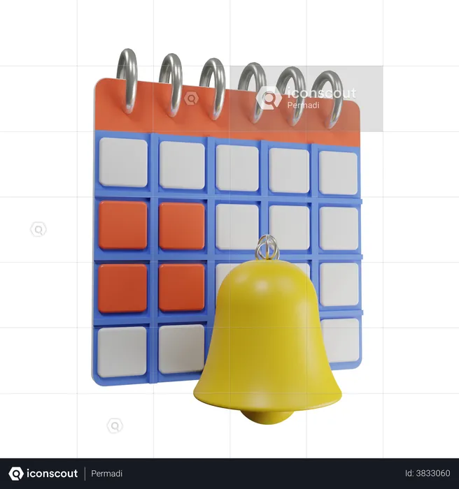 Notification Calendar  3D Illustration