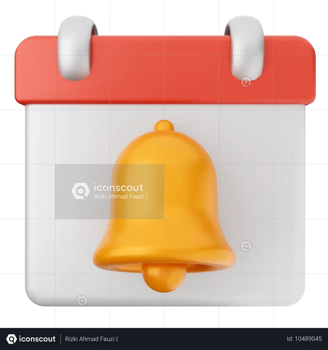 Cloche de notification du calendrier  3D Icon