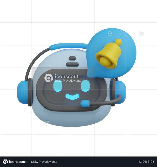 Chatbot de notification  3D Icon