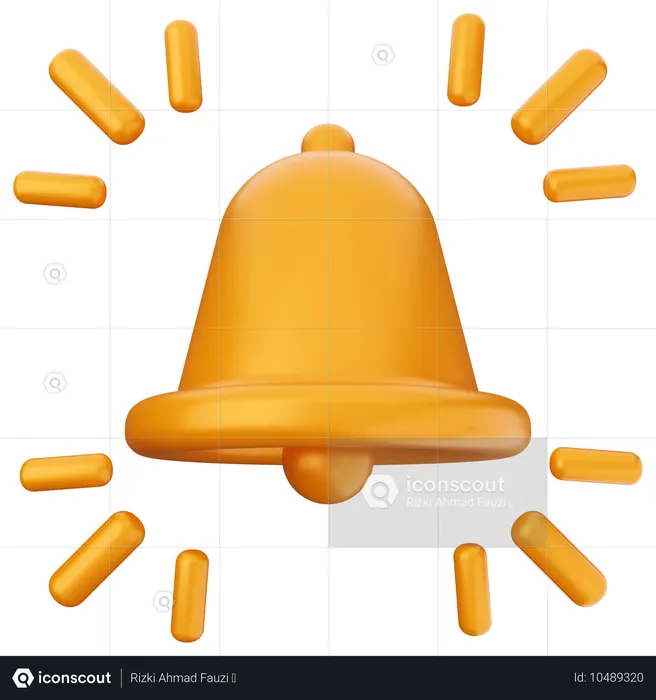 Cloche de notification clignotante  3D Icon