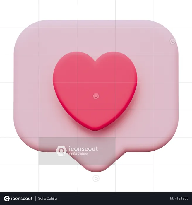 Notification d'amour  3D Icon