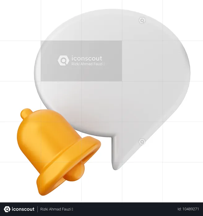 Cloche de notification de chat  3D Icon