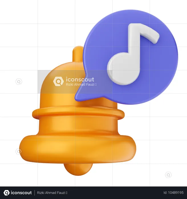 Cloche de notification de musique  3D Icon