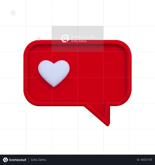 Notification sur les réseaux sociaux  3D Illustration