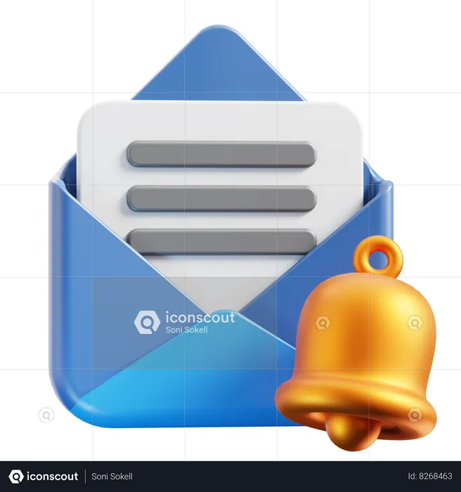 Notification par courrier électronique  3D Icon