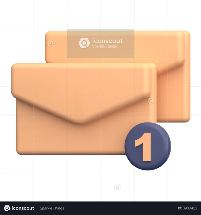 Notification par courrier électronique  3D Icon