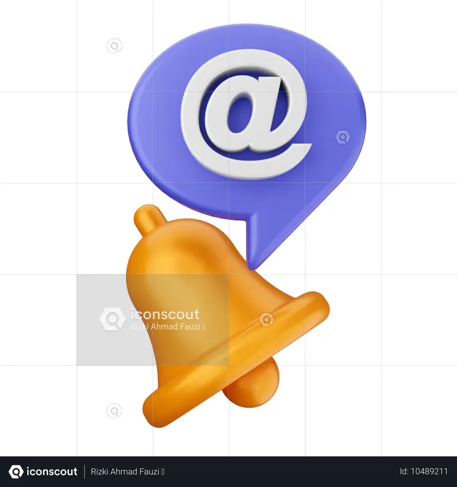 Cloche de notification par e-mail  3D Icon