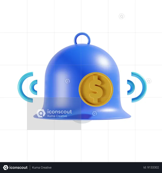 Notification financière  3D Icon