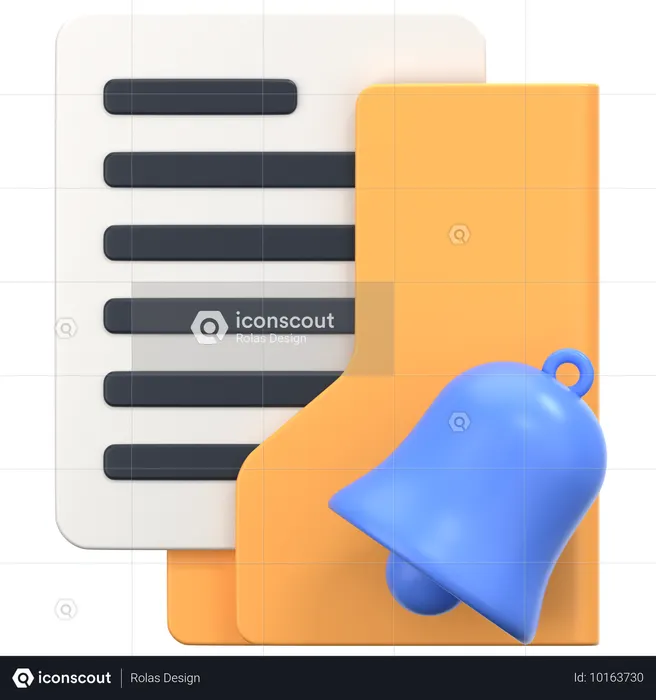 Notification Folder  3D Icon