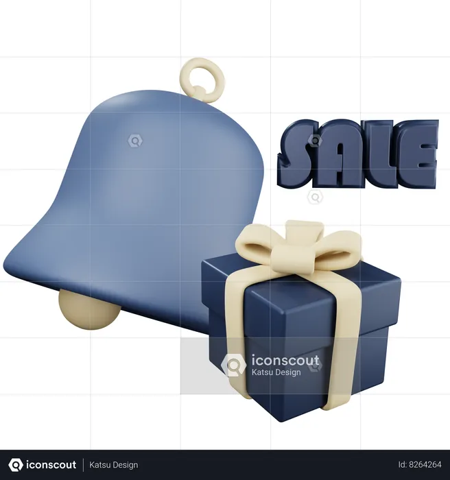 Notification Gift Sale  3D Icon
