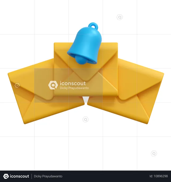 Message de notification par courrier électronique  3D Icon