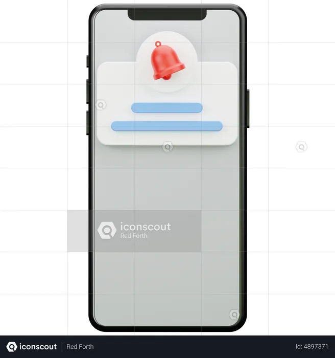 Notifications mobiles  3D Icon