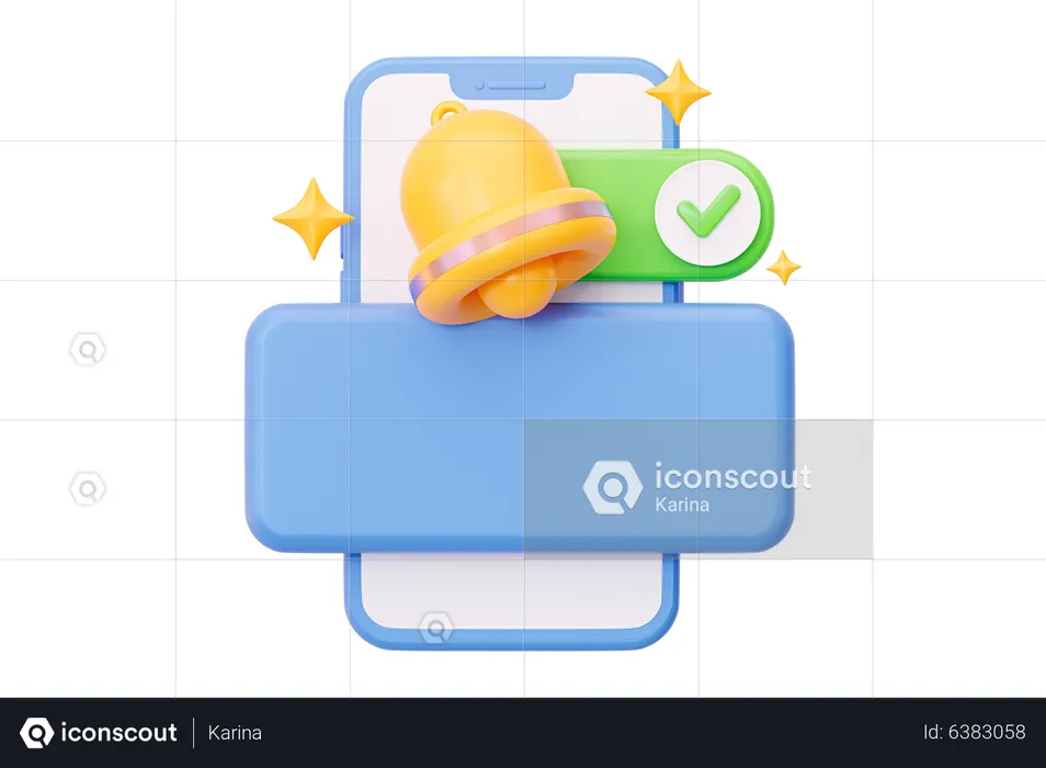 Notifications mobiles  3D Icon