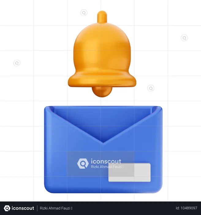 Cloche de notification de courrier  3D Icon