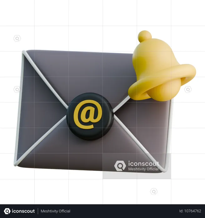 Notification par courrier électronique  3D Icon