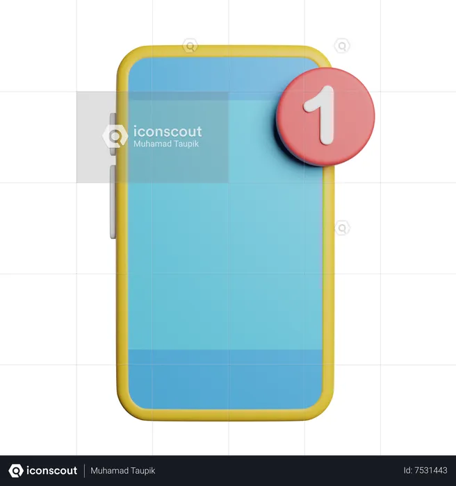 Notification Phone  3D Icon