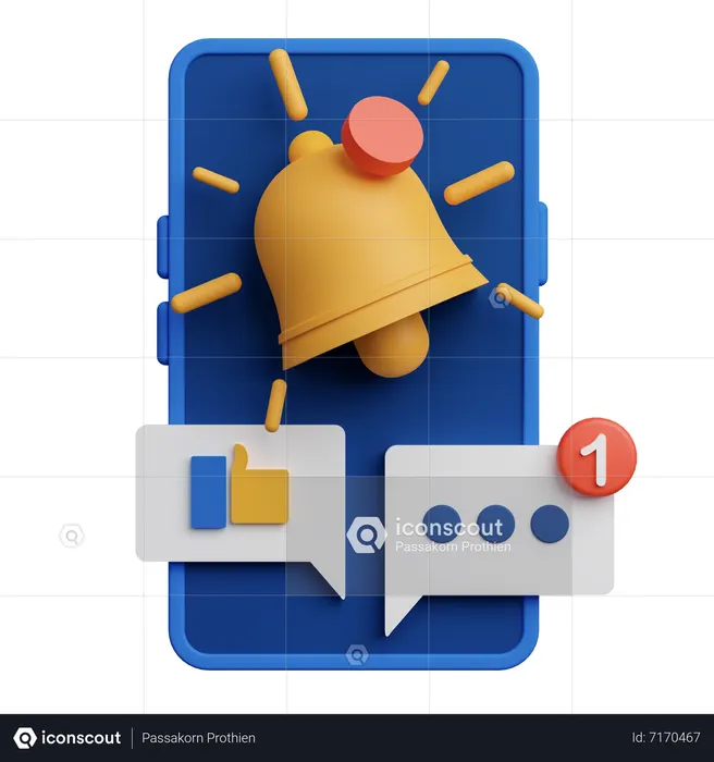 Notification Screen  3D Icon