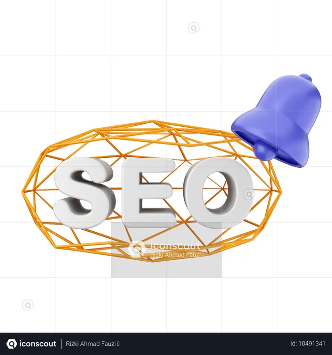 通知 SEO  3D Icon