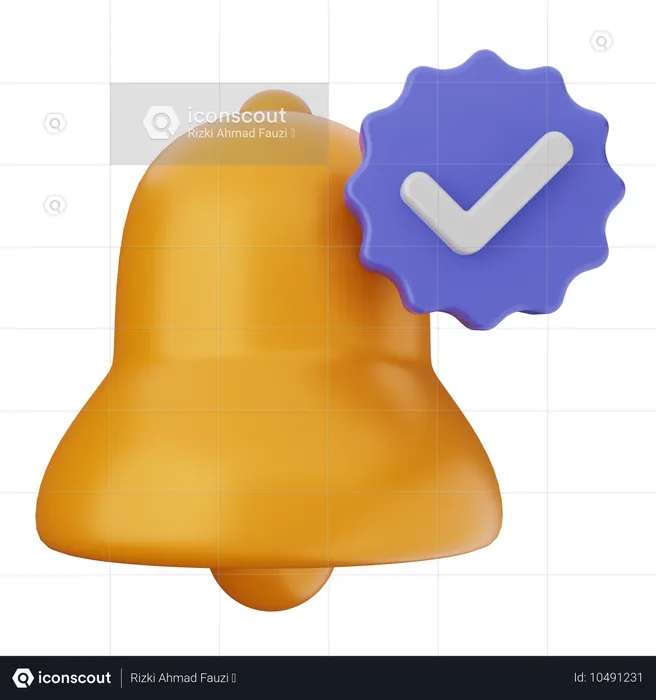 Vérification des notifications  3D Icon