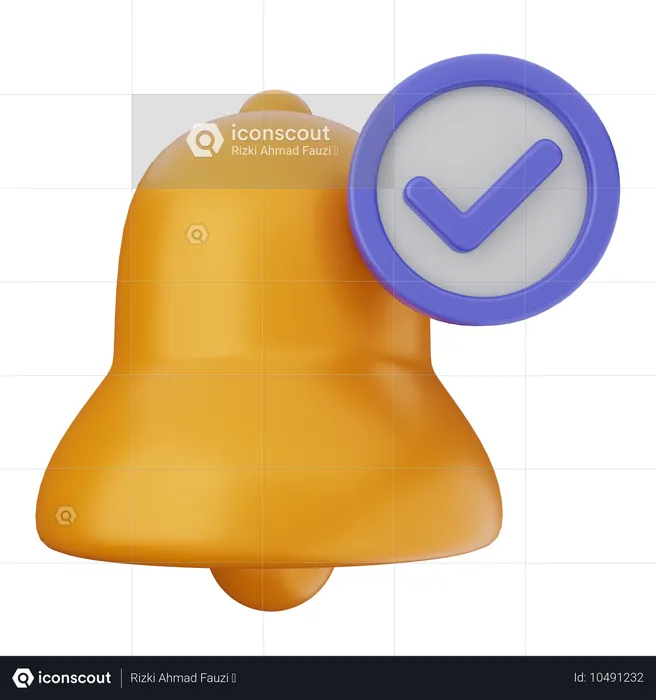 Notification Verification  3D Icon