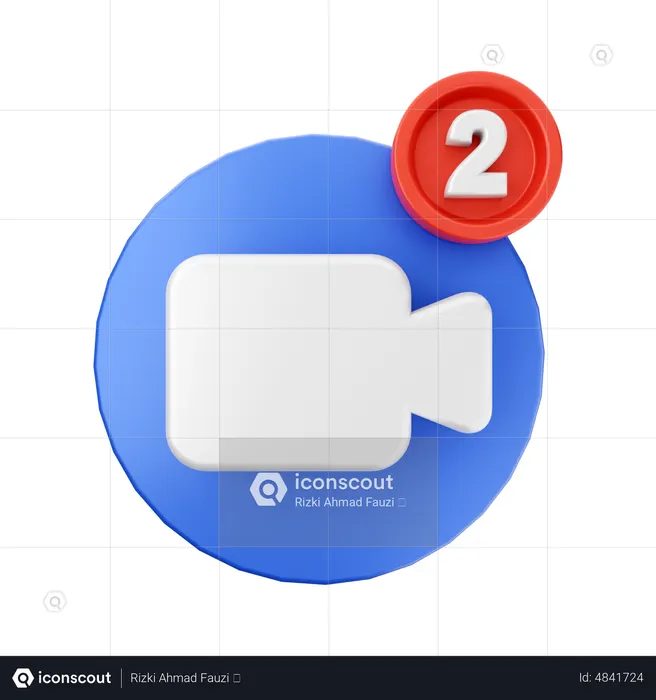 Notification vidéo  3D Icon