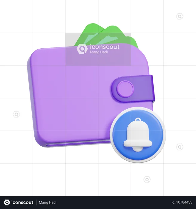 Portefeuille de notifications  3D Icon