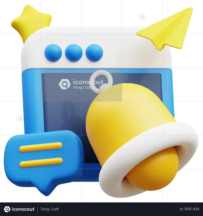 Notification Internet  3D Icon