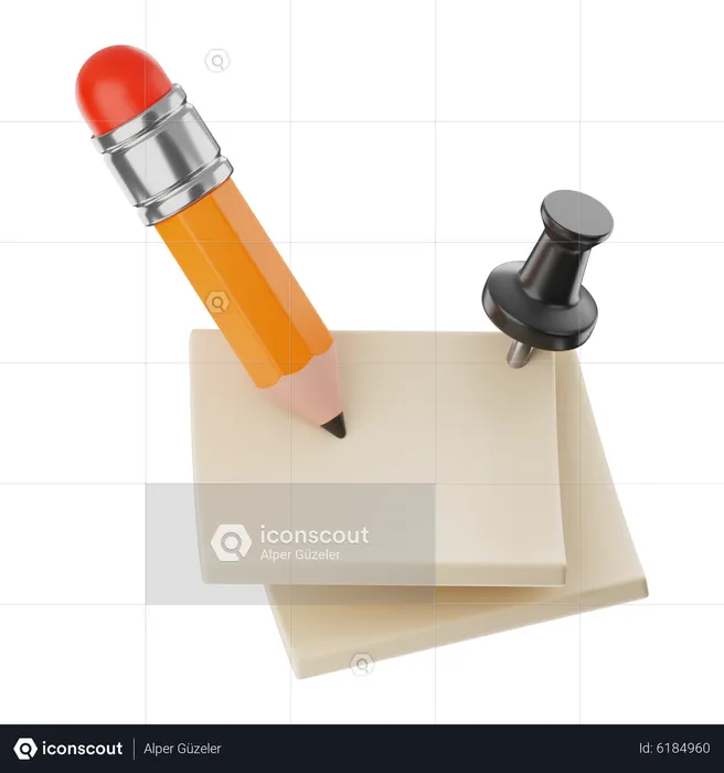Notiz schreiben  3D Icon