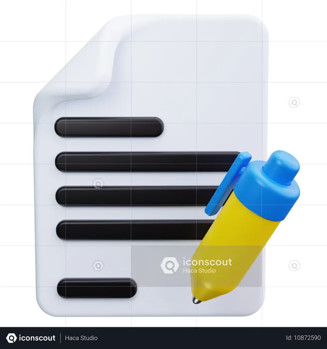Notizen schreiben  3D Icon