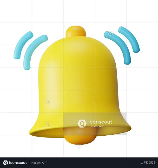 Notofication Bell  3D Icon