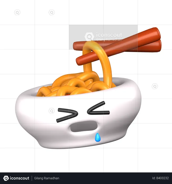 Panique de nouilles Emoji 3D Icon