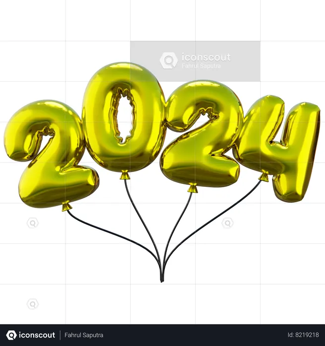 Nouvel An 2024  3D Icon