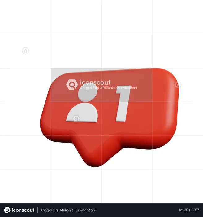 Novos seguidores Logo 3D Logo