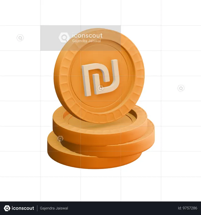 Novo shekel israelense  3D Icon