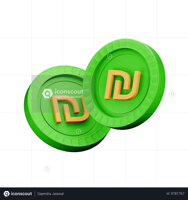 Novo shekel israelense  3D Icon