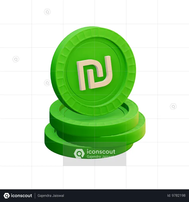 Novo shekel israelense  3D Icon