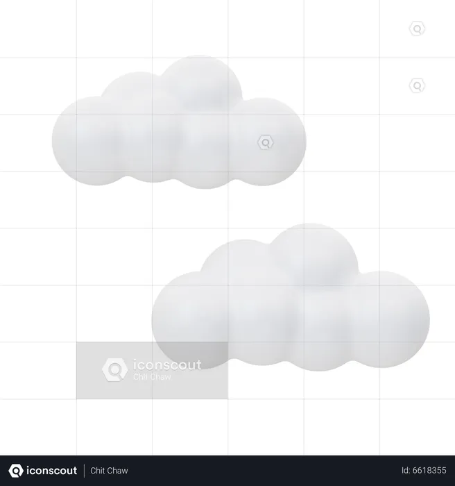 Des nuages  3D Icon