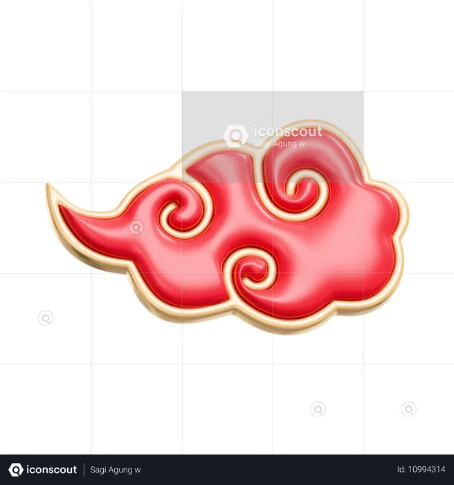 Nuage chinois  3D Icon