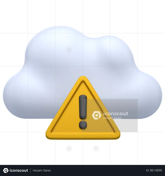 Danger des nuages  3D Icon