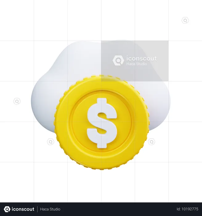 Nuage de dollars  3D Icon