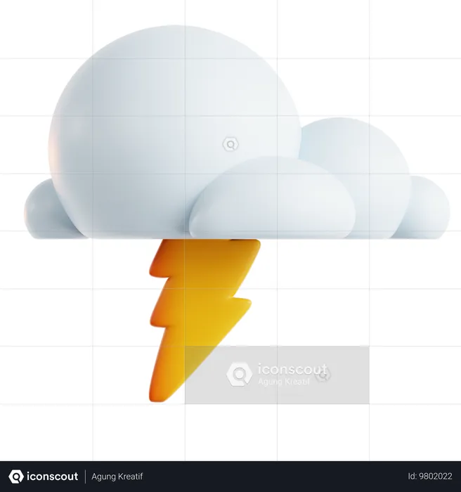 Nuage d'orage  3D Icon