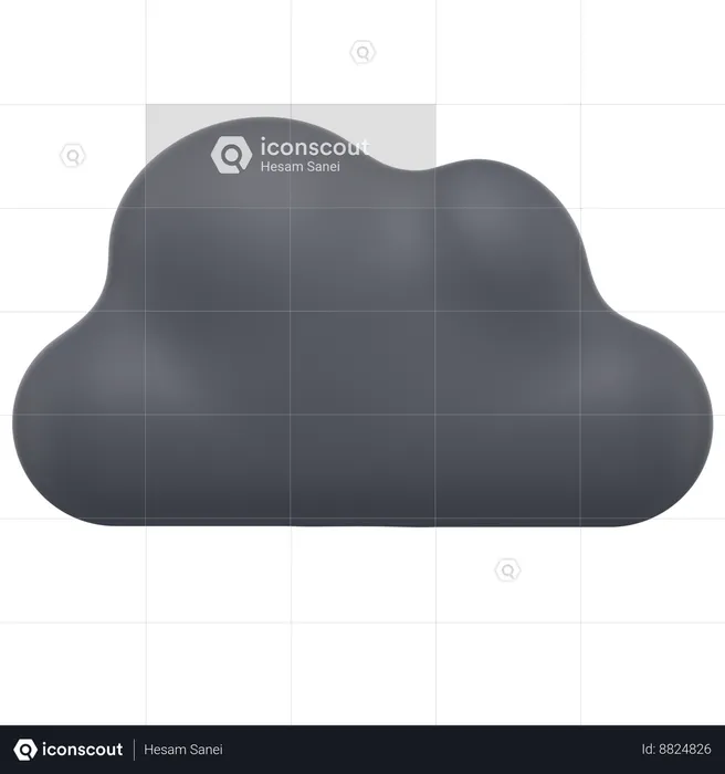 Nuage noir  3D Icon