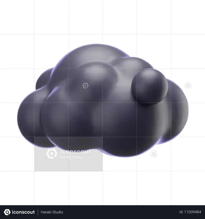 Nuage noir  3D Icon