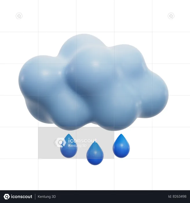 Nuage de pluie  3D Icon