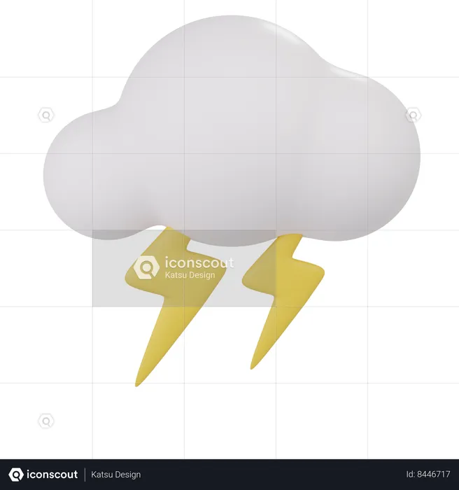 Nuage de tonnerre  3D Icon
