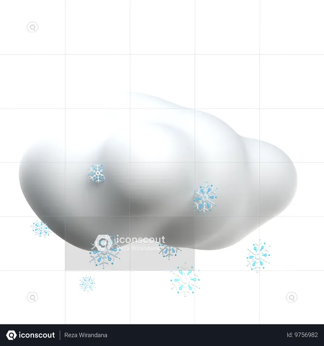 Nuages de neige  3D Icon