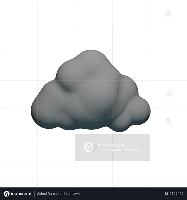 Nuages noirs  3D Icon