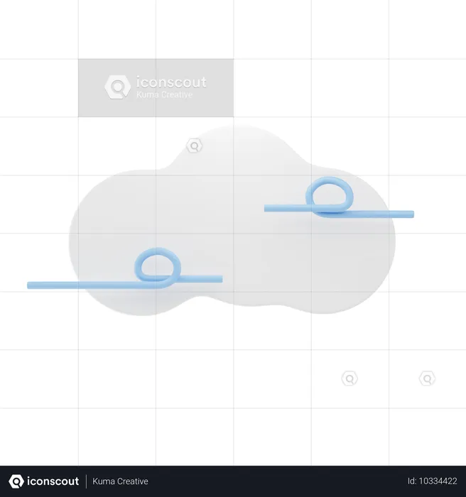 Vent nuageux  3D Icon