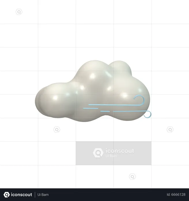 Vent nuageux  3D Icon