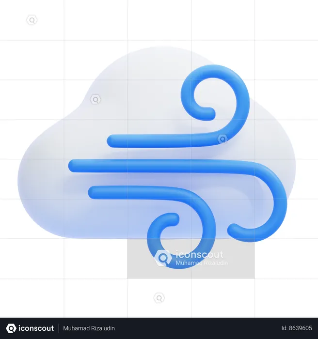 Il y a des nuages et du vent  3D Icon